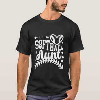 Softball Aunt Of A Softball Player Auntie T-Shirt