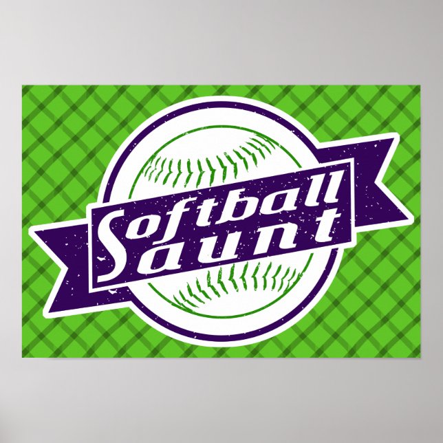 Softball Aunt Poster Print (Front)