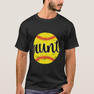 Softball Aunt Proud Softball Auntie T-Shirt