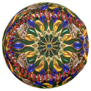 Softball ball with Brazil Colours Design