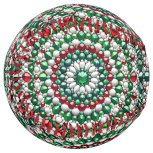 Softball ball with Italian Colours Design