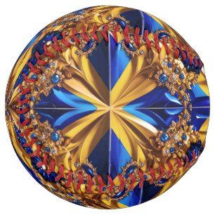 Softball ball with Sweden Colours Design