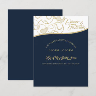 Softball Baseball Gold Celebration Invitation