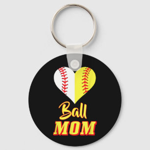 Softball Baseball Mom Sport Mothers Day Outfit Keychain
