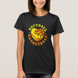 Softball Basketball Fathers Day Family Matching T-Shirt
