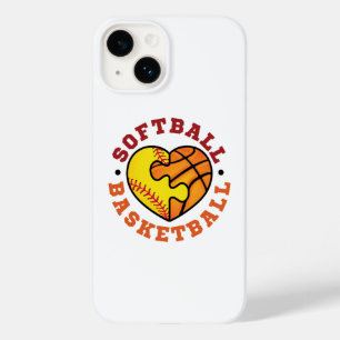 Softball Basketball Heart Case-Mate iPhone 14 Case