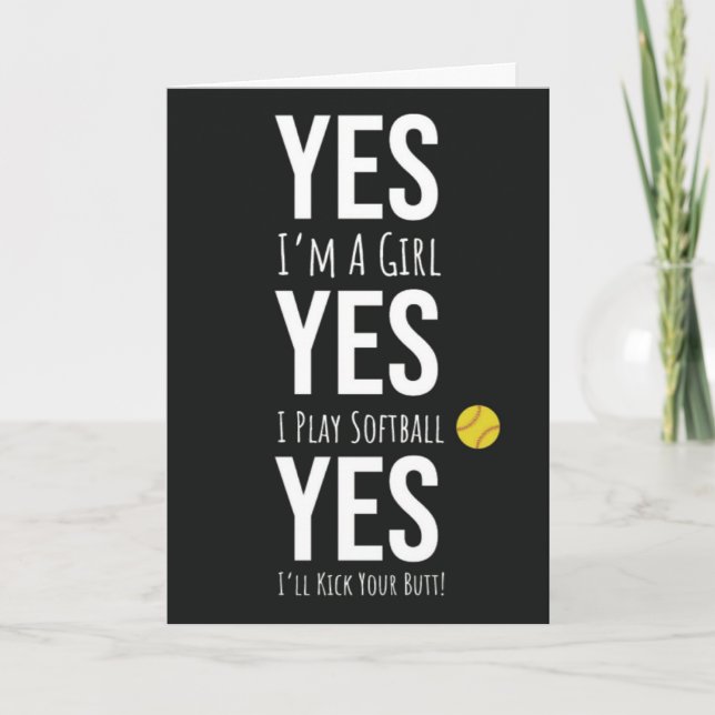 Softball Birthday Cards Sports Athlete Athletic (Front)