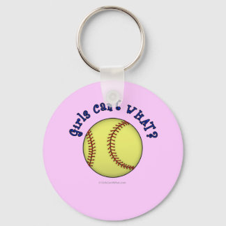 Softball-Blue Keychain