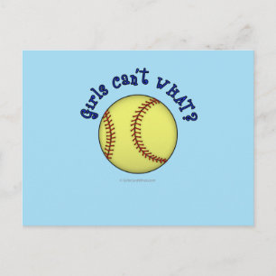 Softball-Blue Postcard