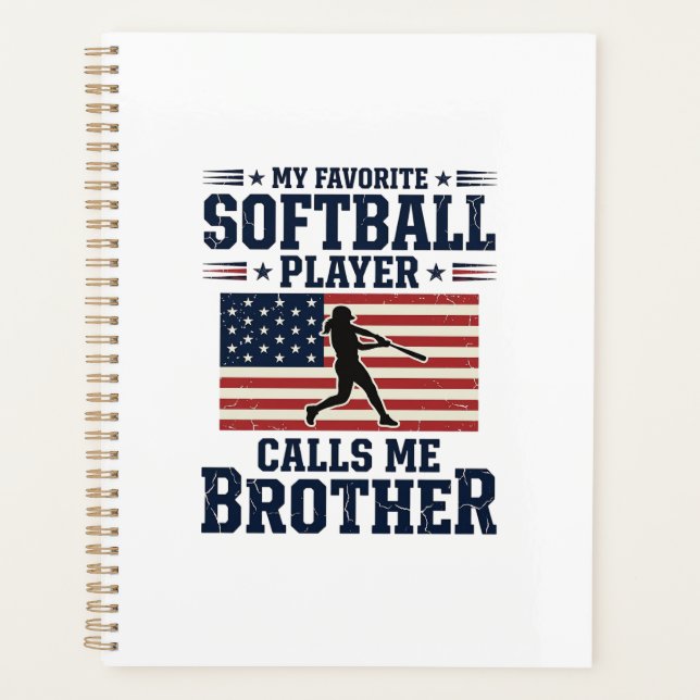 Softball Brother Patriotic Vintage Engraving Shirt (Devant)