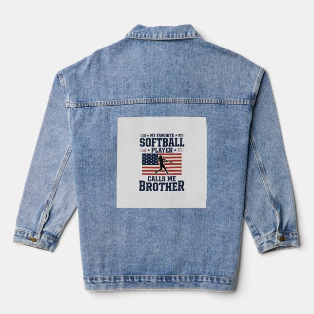 Softball Brother Patriotic Vintage Engraving Shirt (Verso)