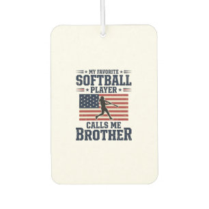 Softball Brother Patriotic Vintage Engraving Shirt Air Freshener