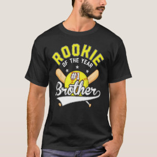 Softball Brother Rookie Of The Year 1st B day Them T-Shirt