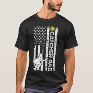 Softball Catcher Dad Of A Softball Catcher Father T-Shirt