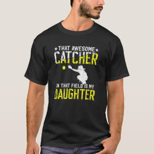 Softball Catcher Dad Proud Softball Catcher Father T-Shirt