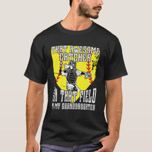 Softball Catcher Grandpa Proud Softball Catcher Gr T-Shirt