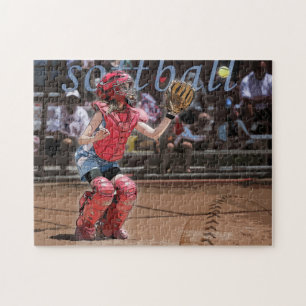 Softball Catcher Jigsaw Puzzle