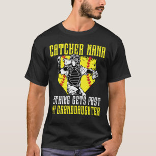 Softball Catcher Nana Proud Nana of A Softball Cat T-Shirt