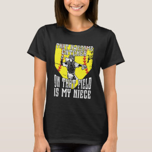 Softball Catcher Uncle Proud Uncle Of A Softball C T-Shirt