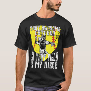 Softball Catcher Uncle Proud Uncle Of A Softball C T-Shirt