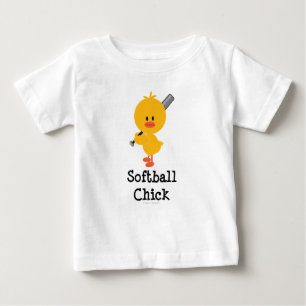 Softball Chick Baby Long Sleeve T shirt