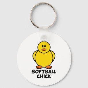 Softball Chick Keychain