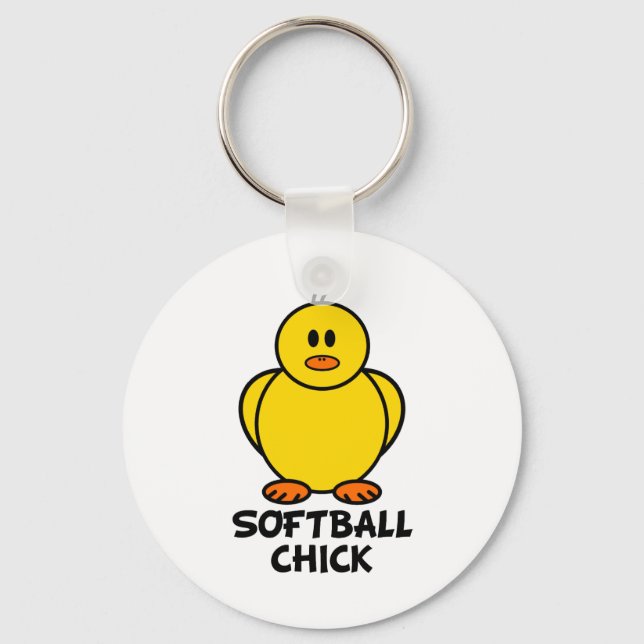 Softball Chick Keychain (Front)