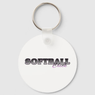 Softball Chick Keychain