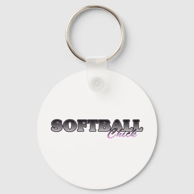 Softball Chick Keychain (Front)