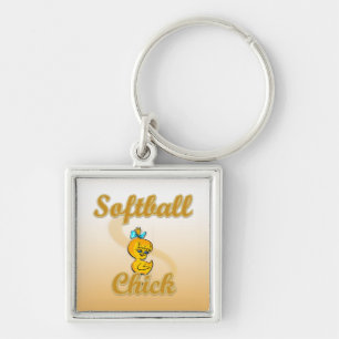 Softball  Chick Keychain