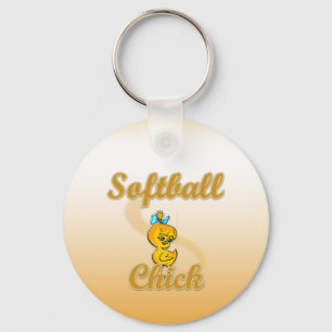 Softball  Chick Keychain