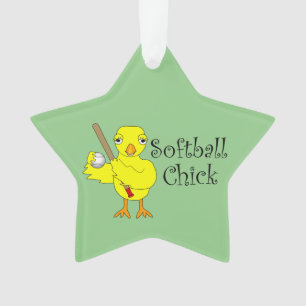 Softball Chick  Ornament