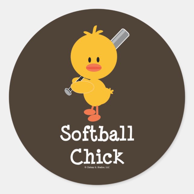 Softball Chick Stickers (Front)