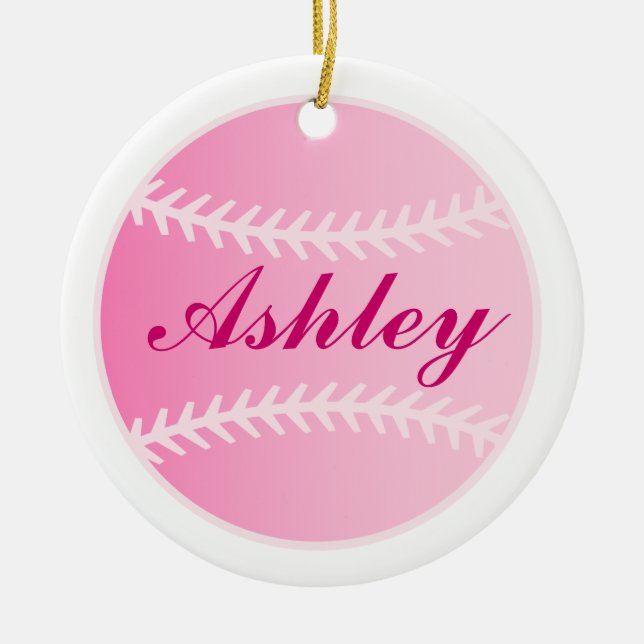 Softball Christmas Ornament (Front)
