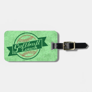 Softball Coach Customizable Luggage Tag
