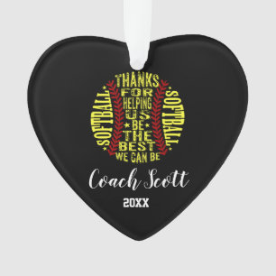 Softball Coach équipe cadeau ornement de Noël