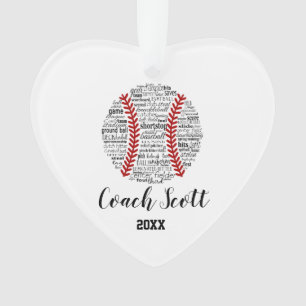 Softball Coach équipe cadeau ornement de Noël