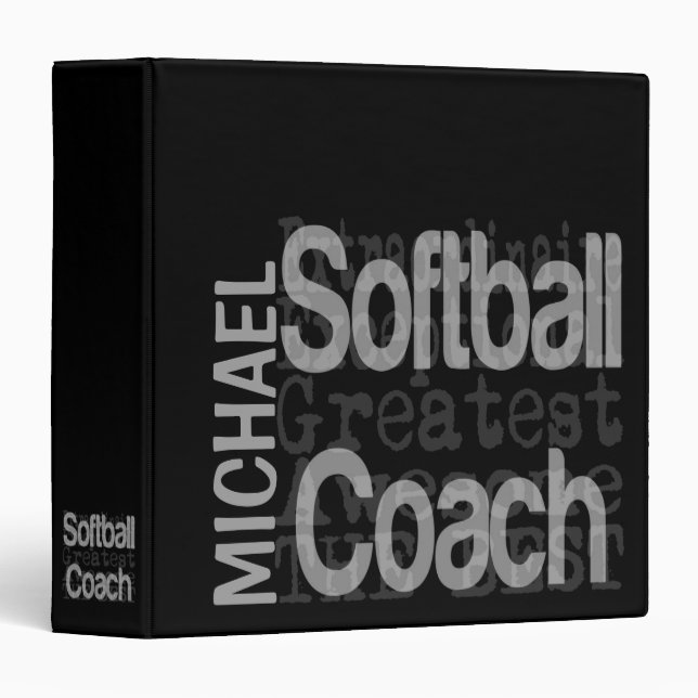 Softball Coach Extraordinaire CUSTOM Binder (Front/Spine)