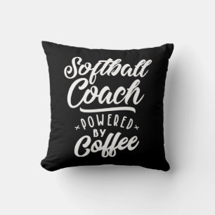 Softball Coach Job Title Gift Throw Pillow