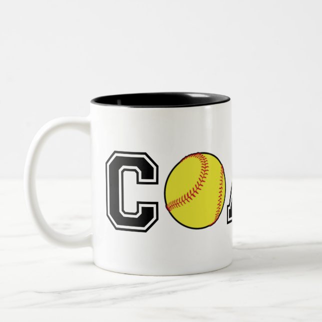 Softball coach merci cadeau tasse à café (Gauche)