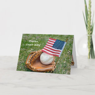 Softball Coach Thank You Card
