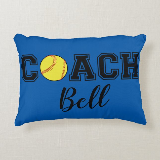 Softball coach thank you gift - Batter Up! Accent Pillow (Front)