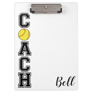 Softball coach thank you gift clip board! clipboard