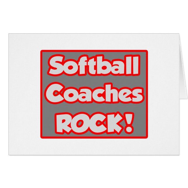 Softball Coaches Rock! (Front Horizontal)