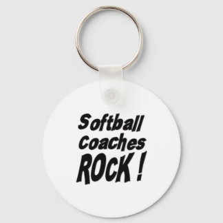 Softball Coaches Rock! Keychain