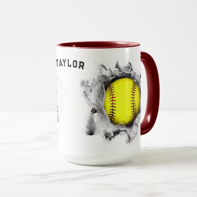 Softball Collectable Mug (Front Right)
