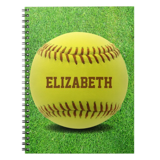 Softball Custom Ball Notebook (Front)