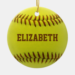 Softball Custom Ball Ornament