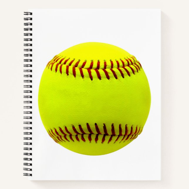 Softball Cutomize Personalize Teal Ball Caoch Notebook (Front)