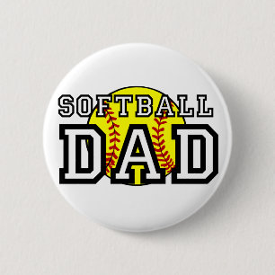 Softball Dad 2 Inch Round Button